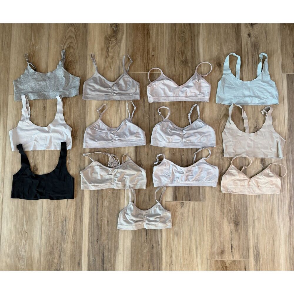 13 Bulk Lot of Girls Training Bras in Multiple Colors Seamless Bralettes (13pc)